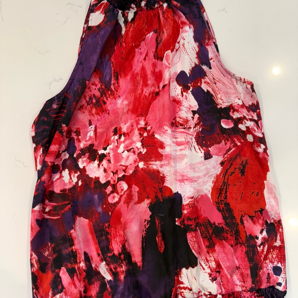 BCX Vibrant Red and Purple Tank Top